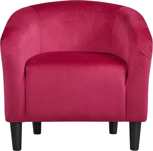 Vista 17 de Topeakmart Silla de barril, silla de acento de sherpa suave, silla auxiliar de club, estilo moderno, asiento profundo, sillón de barril para sala