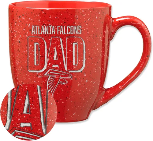 Vista 70 de Rico Industries NFL Football #1 Dad 16 oz Team Color Laser Engraved Ceramic Coffee Mug