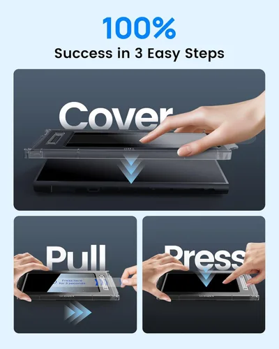 Vista 5 de Paquete de 2 protectores de pantalla compatibles con Nintendo Switch 2 (2025) (instalación de 30 segundos), TRANSNOVO Switch de vidrio templado, 2