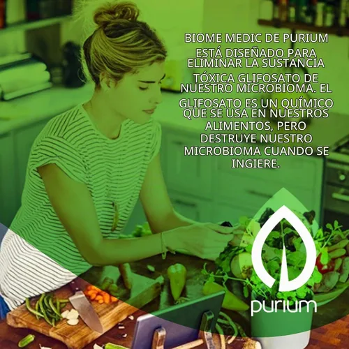 Purium Biome Medic - 60 cápsulas veganas - Suplemento de apoyo a la salud intestinal, elimina las toxinas transgénicas, apoya las bacterias buenas