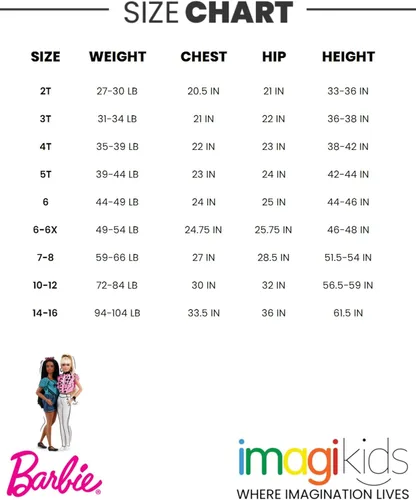 Vista 7 de Barbie Conjunto de sudadera con capucha y leggings de forro polar para niñas pequeñas y grandes