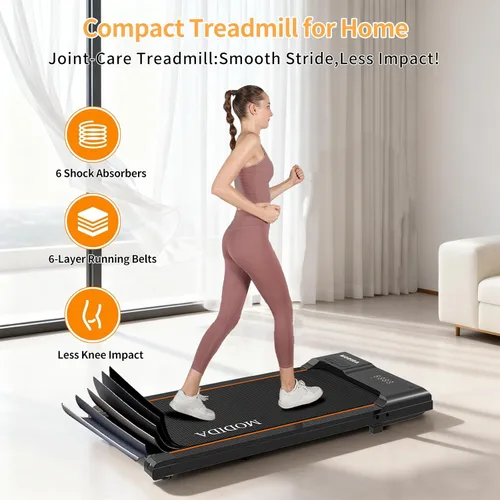 Vista 8 de 3-in-1 Treadmill for Home, Portable Walking Pad with Hand & Running Machine with Remote Control & LED Display, Compact Electric Treadmill for Home &