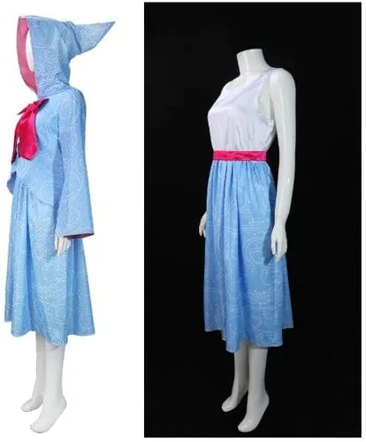 Vista 4 de Lagusida Conjunto completo de disfraz de hada madrina para mujer