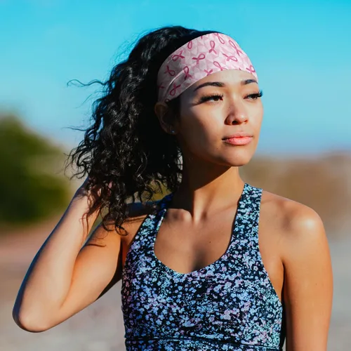 Vista 5 de Suddora Diademas de cinta rosa para entrenamiento, deportes y moda