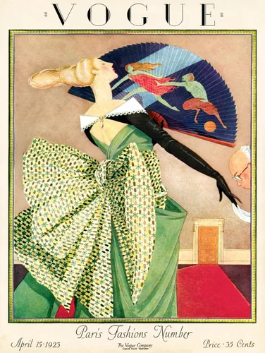 Vista 2 de New York Puzzle Company - Vogue Magazine Beaus and Bows - Rompecabezas de 500 piezas para adultos por George Wolfe Plank