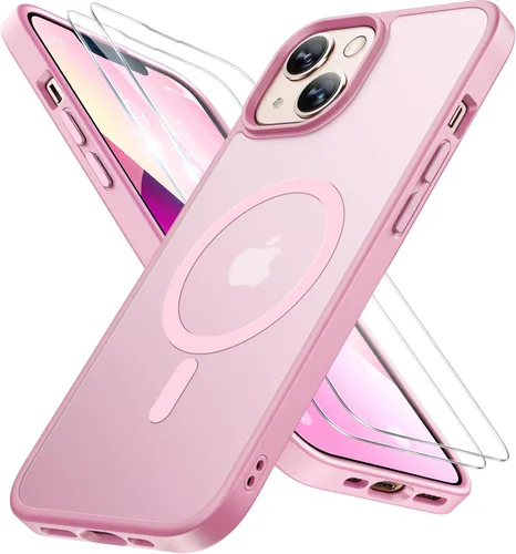 Vista 112 de Miracase - Funda magnética para teléfono 17 (compatible con MagSafe) con protector de pantalla de grado militar, funda mate translúcida antihuellas