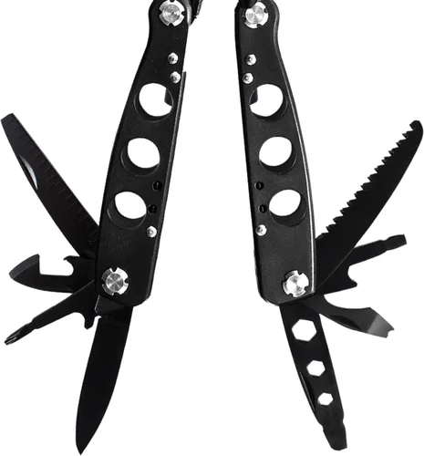 Vista 4 de Smith & Wesson Multiherramienta de acero inoxidable de 6.5 pulgadas con 14 funciones con abrebotellas, alicates, destornilladores y funda