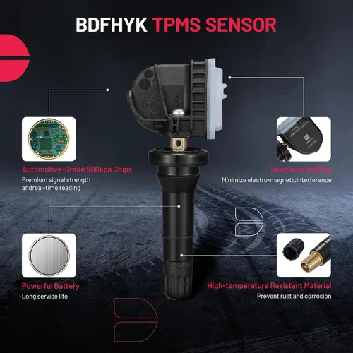 Vista 3 de BDFHYK GM - Sistema de monitoreo de presión de neumáticos de 315 MHz, sensores TPMS compatibles con Chevy Silverado GMC, compatible con Cadillac