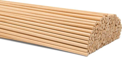 Vista 16 de Varillas de madera sin terminar de 1/4 x 6 pulgadas, para manualidades y bricolaje, 50 unidades Woodpeckers