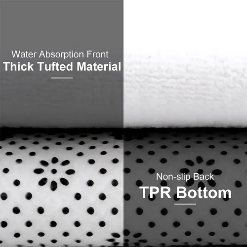 Vista 5 de Hapuxt Alfombras redondas de 36.2 pulgadas para interiores, ultra suaves, súper absorción de agua, cómodas alfombras de entrada para sala de estar