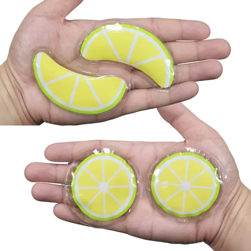 Vista 10 de ZNÖCUETÖD Almohadillas de gel reutilizables para ojos para hinchazón y círculos oscuros - Compresa de terapia fría/cálida con parches refrescantes