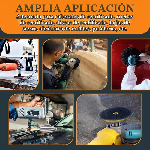 Vista 8 de Barra de conexión de eje de extensión de 5/8"-11 para amoladora angular, varilla extensible de buff de vía aérea de 2" de aluminio duradero