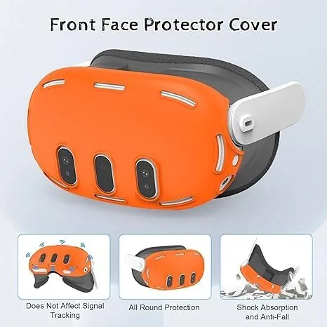 Vista 6 de Relohas Deluxe VR Accessories for Meta Quest 3, 4 in 1 Silicone Protective Case Set for Oculus Quest 3, Controller Grip Cover, VR Shell Cover, Face