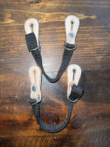 Vista 4 de Correas de nailon negro para montar toros para adultos, 5/8 "x 15", hecho en Brasil Master Bulls