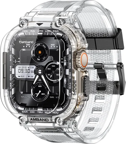 Vista 40 de amBand Compatible con Apple Watch Series 9/8/7/6/5/4 & SE 3/2/1 Correa de 41mm/40mm para Hombres, Caja M1 Deportiva y Resistente con Correa