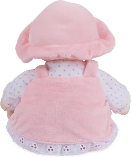 Vista 4 de GUND Baby My First Dolly, muñeca de peluche para bebés y niños pequeños, rosa/blanco, 13 pulgadas