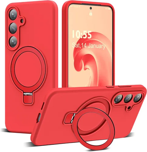 Vista 60 de SKYLMW Funda para Samsung Galaxy S23 con soporte magnético invisible [compatible con Mag-Safe] probada contra caídas militares