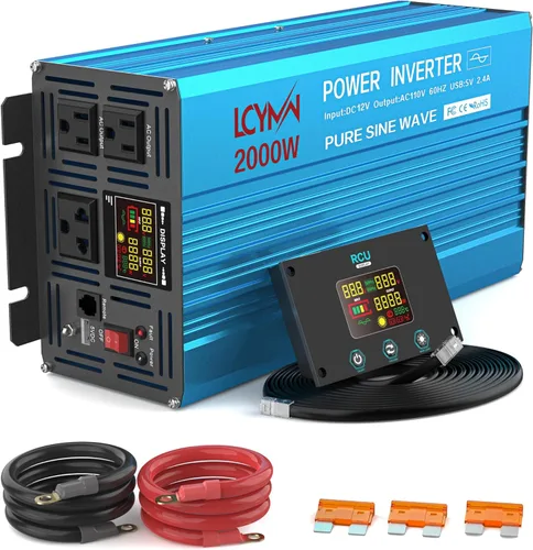 Vista 14 de Inversor de corriente de onda sinusoidal pura de 1000 vatios, 12 V CC a 110 V 120 V CA convertidor para el hogar, RV, camión, sistema solar