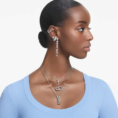 Vista 7 de SWAROVSKI Collar con colgante Dextera con lazo entrelazado y cristales transparentes