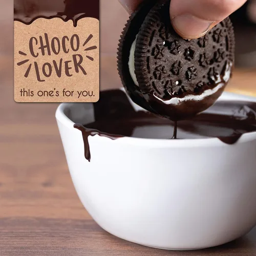 Vista 6 de Elegante sándwich de galleta cubierto de chocolate, caja de regalo, cinco sabores