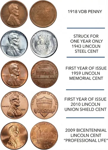 Vista 2 de Colección completa de Lincoln Penny Design de American Coin Treasures