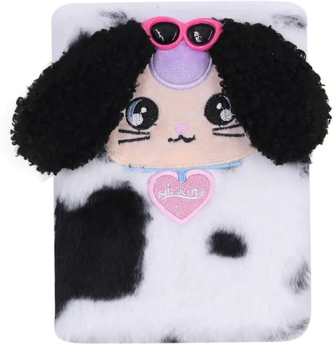 Vista 12 de BOLLEY JOSS Lovely Animal Notebook Kids Plush Diary for Girls Women Teens Cute Cat Fuzzy Journal Writing Pad A6 Ruled 160 Pages