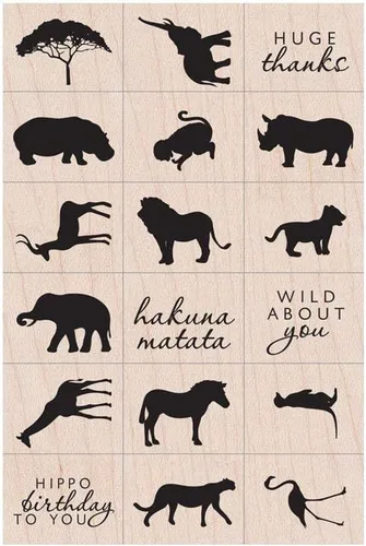 Vista 9 de Hero Arts E6370 Sellos de madera, celebra los osos de la tierra