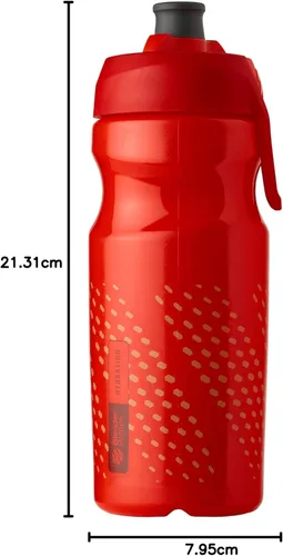 Vista 8 de BlenderBottle Hydration Halex Squeeze - Botella de agua con popote, 22 onzas, color rojo