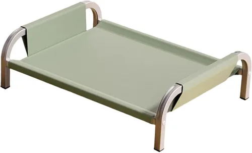 Elevated Pet Bed Raised Cat Dog Bed Sturdy Breathable Portable Comfortable Cot Pet Hammock for Indoor Cats Puppy Kitten Green M- Green L