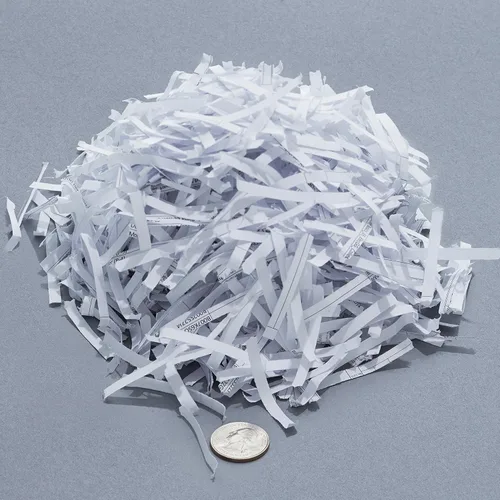 Vista 6 de Amazon Basics - Trituradora de papel y tarjetas de crédito de corte cruzado de 6 hojas para casa y oficina con contenedor de 3.8 galones, negro