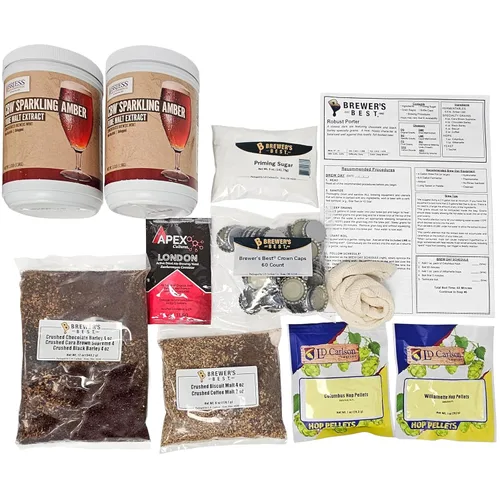 Vista 5 de Brewer's Best 1031 Kit de ingredientes para preparación casera de cerveza, Robust Porter