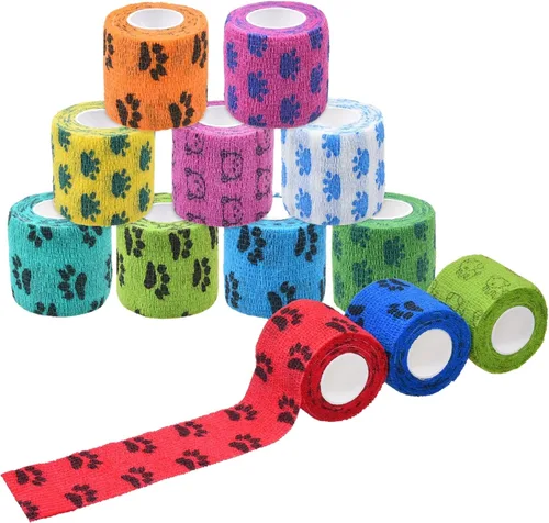 Vista 7 de Eco-Fused - Vendaje autoadhesivo - Vendaje para lesiones para mascotas, perros, gatos, caballos - Paquete de 12 - Vendajes para patas de perros