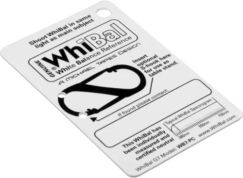 Vista 2 de Tarjeta de bolsillo de balance de blancos neutros con certificación G7 - Tarjeta gris de referencia (2.1 x 3.35 pulgadas)