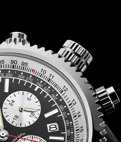 Vista 7 de Stuhrling Original Reloj de vestir para hombre, cronógrafo, con taquímetro, subesfera de 24 horas