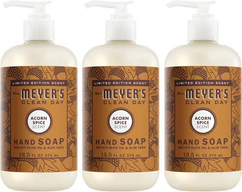 Vista 8 de MRS. MEYER'S CLEAN DAY Jabón para manos, Sidra de Manzana, Hecho con aceites esenciales, 12.5 oz - Paquete de 3