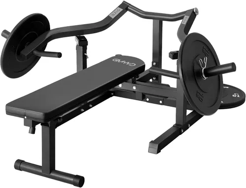 GMWD Máquina de Prensa de Pecho, Máquina de Press de Banca de 1050 LBS con Brazos Convergentes Independientes, Banco Plano Inclinado Ajustable para