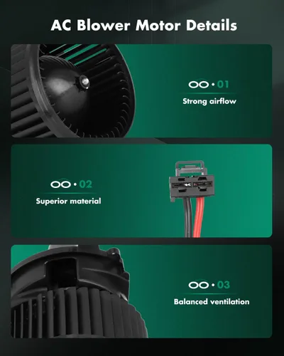 Vista 3 de SCITOO BM10118C Motor de ventilador delantero HVAC con jaula de ventilador para BMW 2014-2023, para Mini 2014 2016-2023