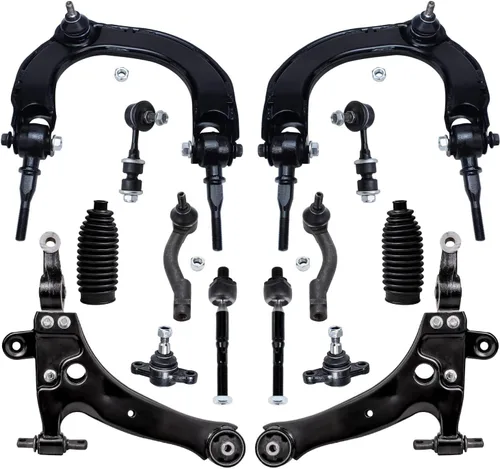 Vista 52 de Detroit Axle - Kit de suspensión RWD Front End de 16 piezas para Chrysler 300 Dodge Charger Challenger Magnum, brazos de control, rótulas