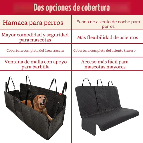 Vista 8 de Lusso Gear Funda de asiento de coche para perro, impermeable, antideslizante, protector de asiento trasero de automóvil, funda de asiento trasero