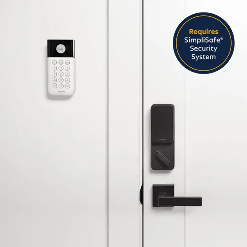 Vista 2 de SimpliSafe Smart Lock Series 2 (negro) para el sistema de seguridad del hogar Gen 3