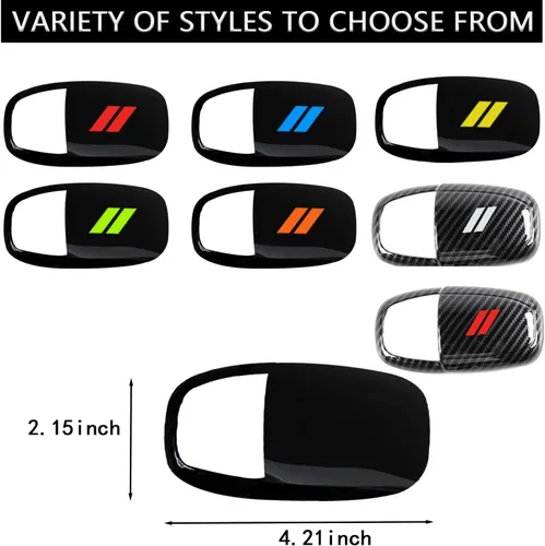 Vista 5 de Pomo de la palanca de cambios para Dodge Challenger Charger Accesorios 2015-2022 Durango 2016-2023 ABS decoración interior de palanca de cambios