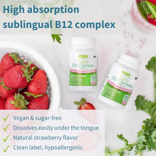 Vista 3 de Live Cultures+ Probióticos Lab4 + Complejo Super B12, paquete vegano, 25 mil millones de UFC Lactobacillus Acidophilus y Bifidobacterium + B12