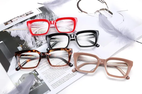 Vista 7 de FEISEDY B2461 - Gafas cuadradas clásicas sin receta para mujer
