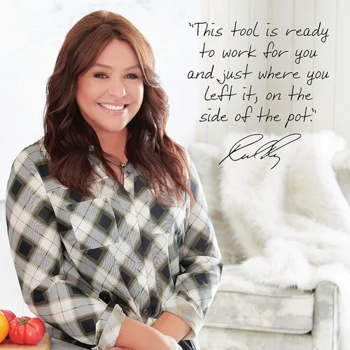 Vista 6 de Rachael Ray Juego de cucharas flexi Turner y raspar y utensilios de cocina, 2 piezas, color rojo