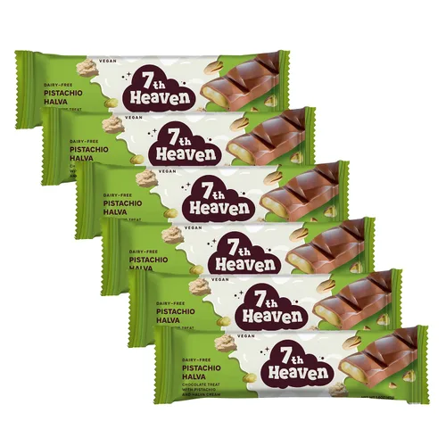Vista 9 de 7th Heaven, Barras veganas de chocolate con leche de avena: coco caramelizado (1.6 oz - paquete de 6), chocolate saludable, regalo perfecto de San