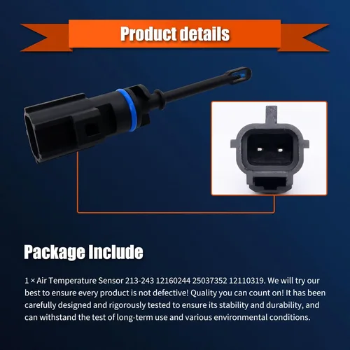 Vista 6 de HiSport 5149279AC Sensor IAT de temperatura de admisión de carga de aire compatible con Chrysler 300 Dodge Challenger Dart Durango Fiat 500X Jeep