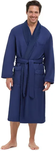 Vista 10 de Bata monarca/ciprés unisex de tejido suave y microfibra, color blanco Natural