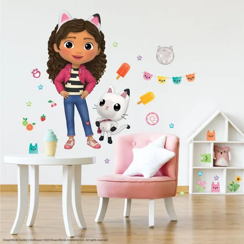 Vista 2 de RoomMates DreamWorks Gabby's Dollhouse Calcomanías de Pared Gigantes de Personajes, RMK5453GM