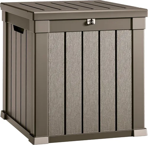 Vista 8 de YITAHOME Caja de Cubierta de Resina de 31 Galones, Caja de Almacenamiento al Aire Libre e Impermeable para Entrega de Paquetes con Tapa