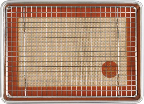 Vista 2 de Mrs. Anderson's Baking Juego de 2 alfombrillas de silicona antiadherentes para hornear, 8.5 x 12 pulgadas